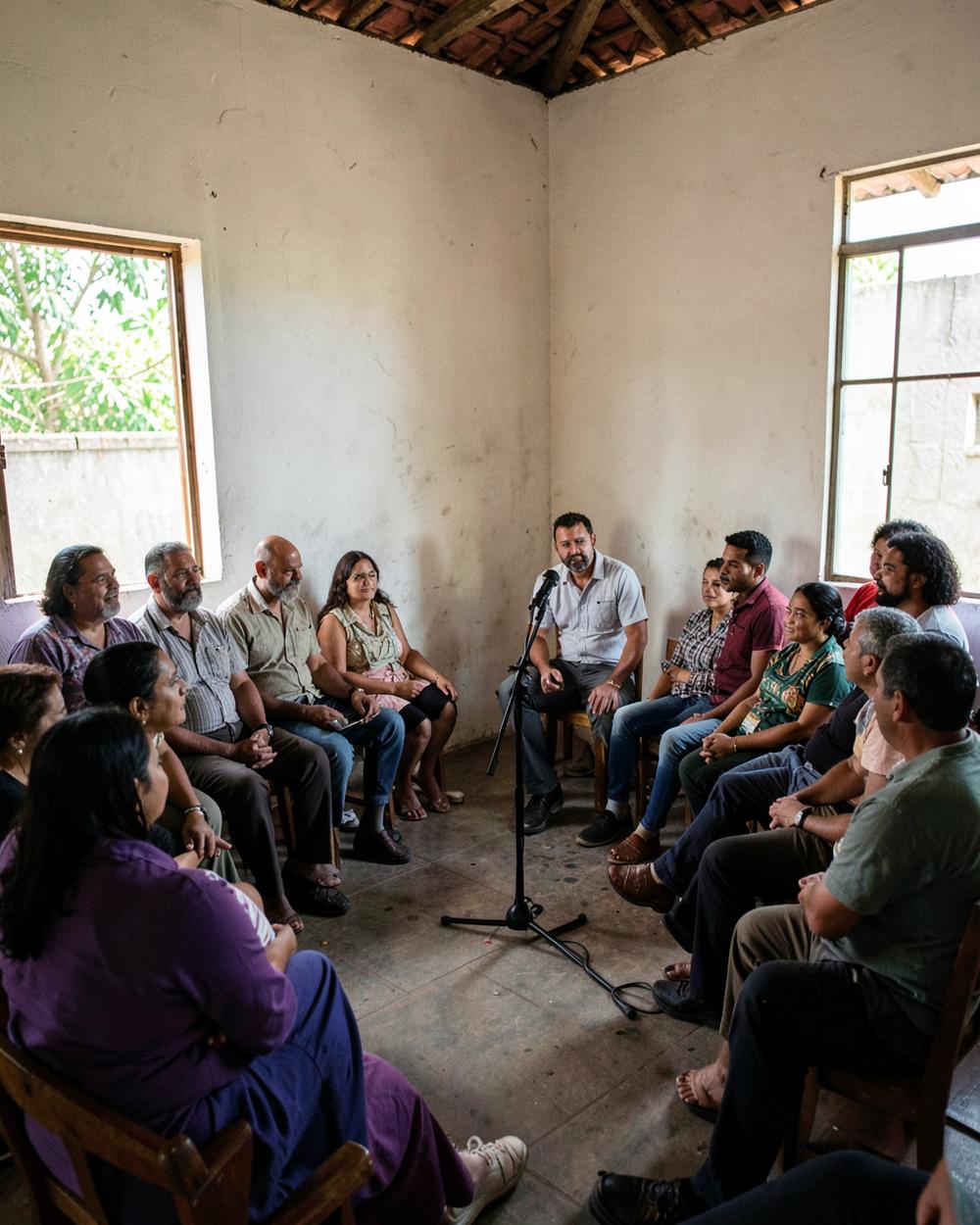 Reunião comunitária com moradores